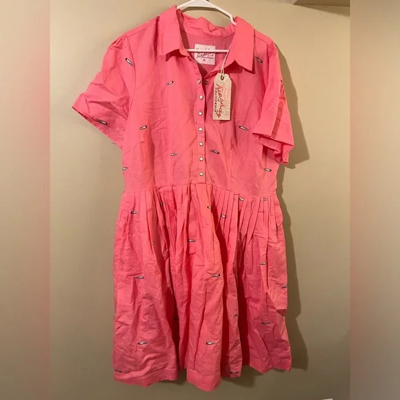 TUESDAY OF CALIFORNIA Corral Dress Love Stoned NWT 2X - Picture 2 of 7